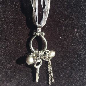 Silver necklace with charms 20 inch